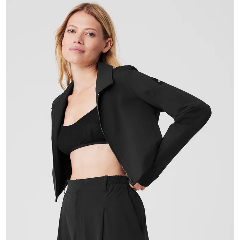 ALO YOGA cropped high speed jacket size XS
